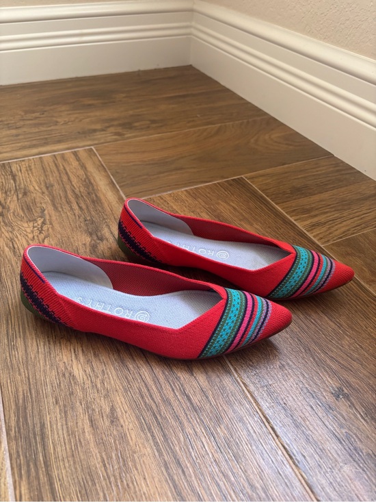 Rothy's Shoes - ROTHY’S The Merino Wool Pointy Toe Blaze Ribbon Stripe Size 9 Retired
